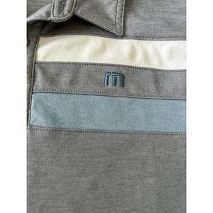 Travis Mathew Gray and Blue Polo Shirt
